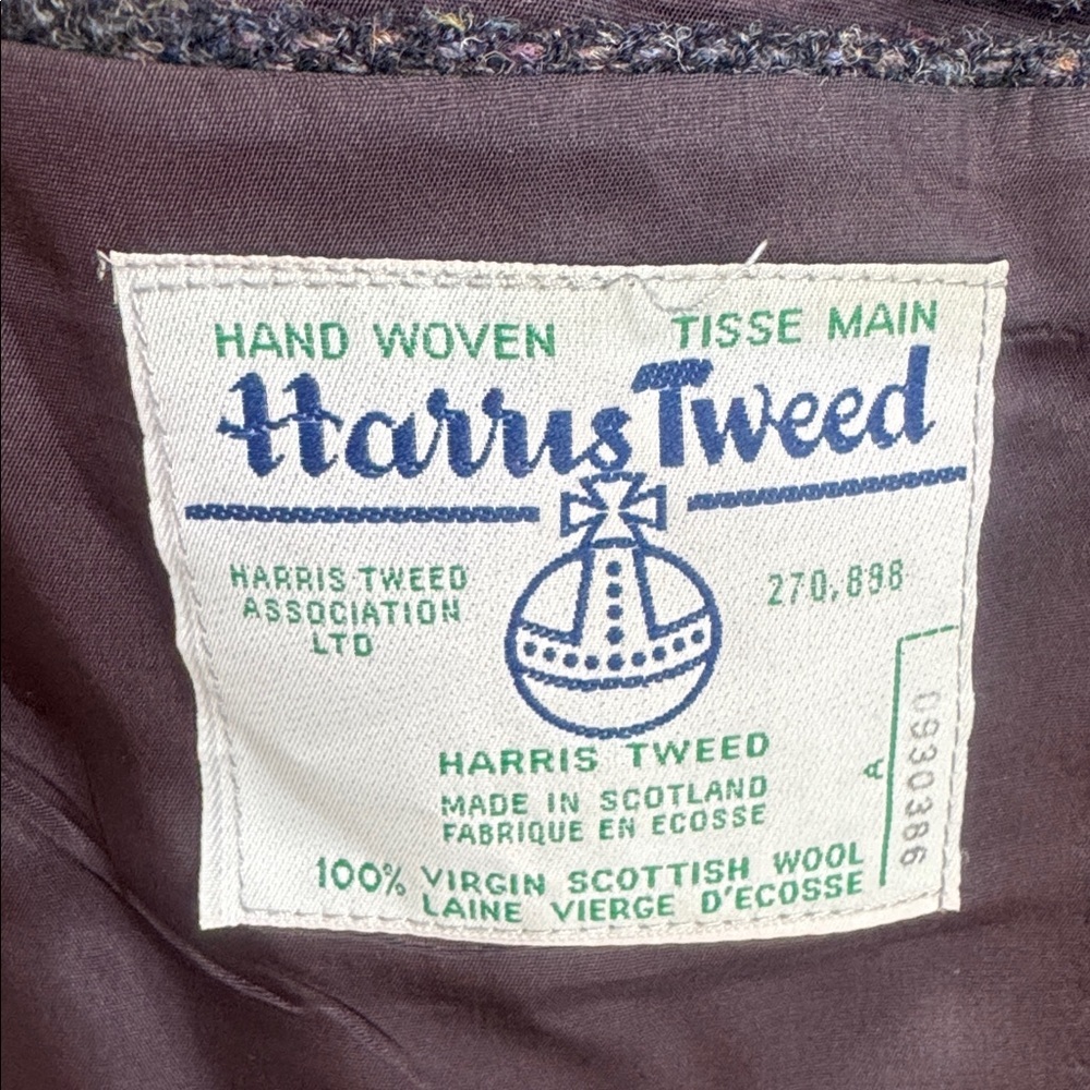 Vintage Harris Tweed Men's Blazer Sports Coat size approximately 42R or M - Picture 6 of 12